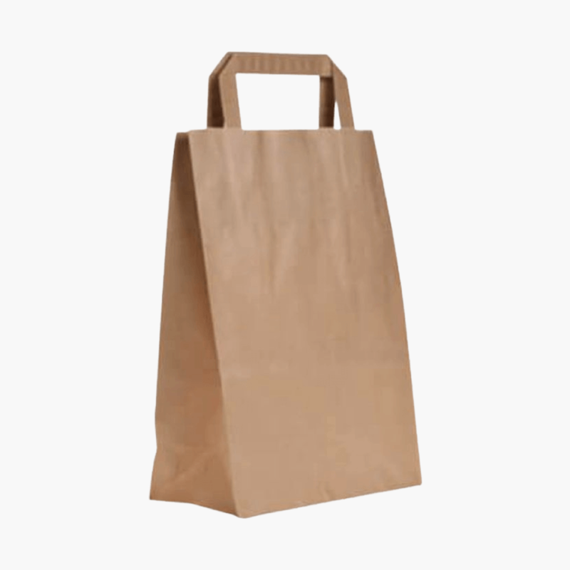 Brown Paper Takeaway Bags with Handles – 250 Brown Paper Takeaway Bags with Handles – 250